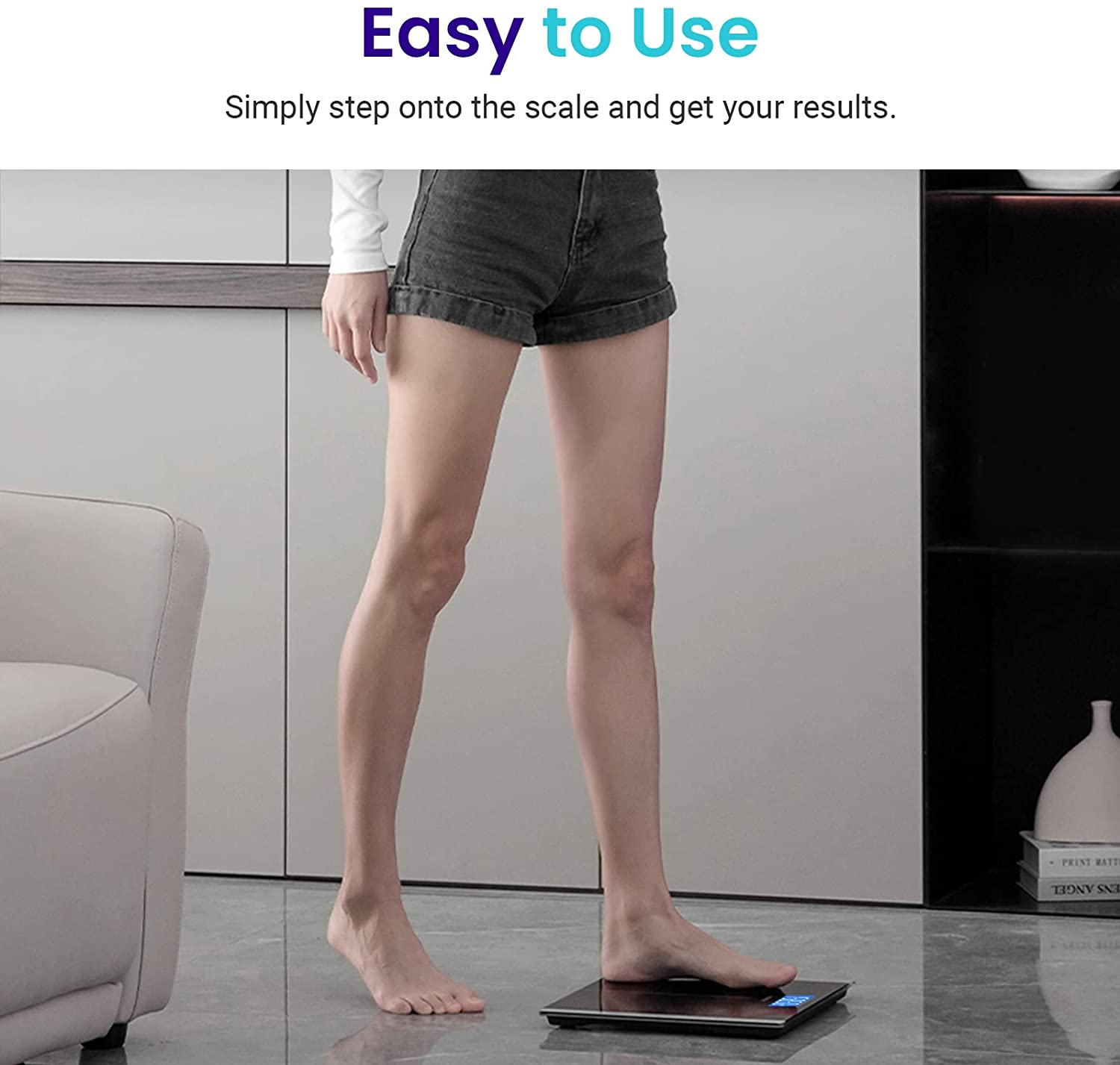 Etekcity Digital Body Weight Scale Bathroom LCD Display Durable Tempered Glass