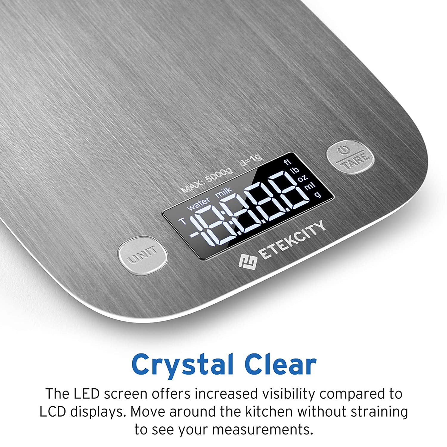 Etekcity Digital Food Kitchen Scale Baking Cooking Meal Prep Stainless Steel