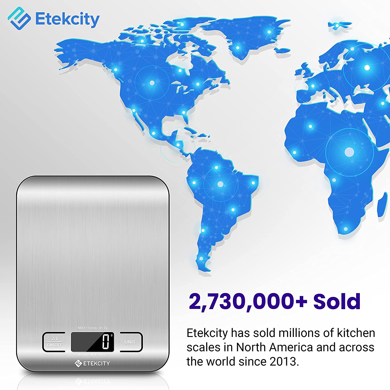 Etekcity Digital Food Scale Kitchen Cooking Baking Meal Prep Dieting Keto Steel