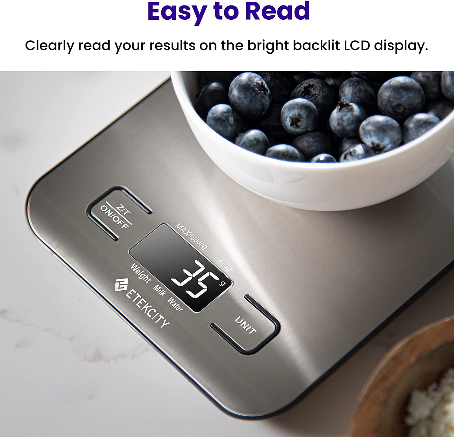 Etekcity Digital Food Scale Kitchen Cooking Baking Meal Prep Dieting Keto Steel