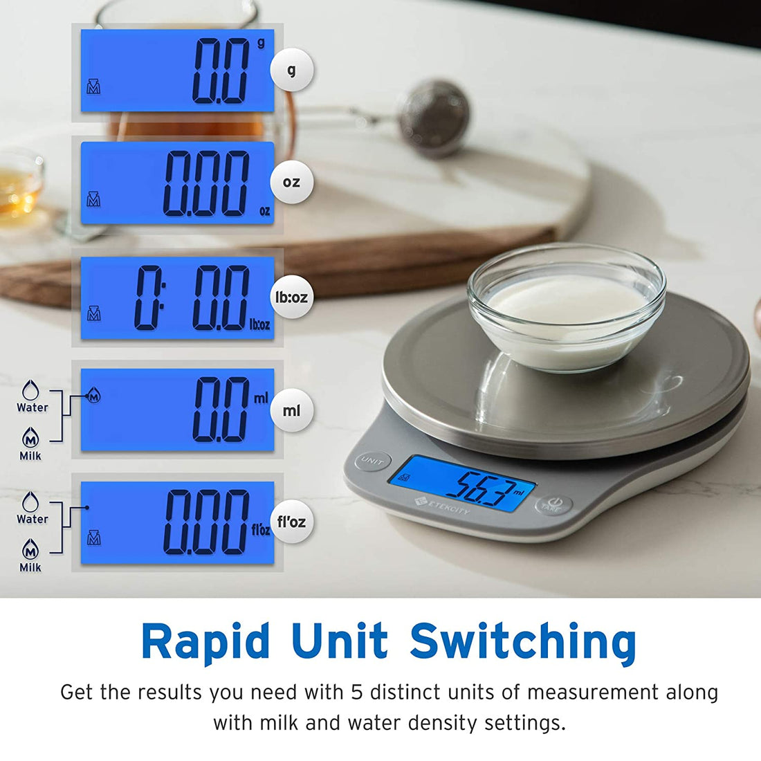 Etekcity Digital Food Scale Kitchen Cooking Baking Meal Prep Dieting Weight Loss