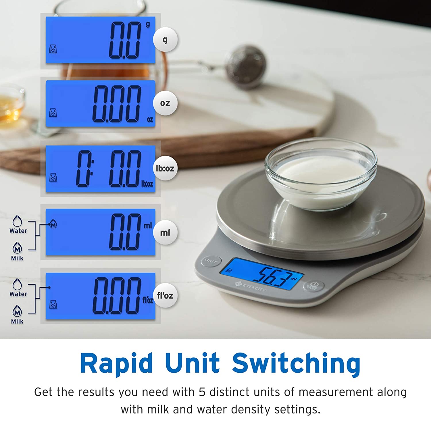 Etekcity Digital Food Scale Kitchen Cooking Baking Meal Prep Dieting Weight Loss