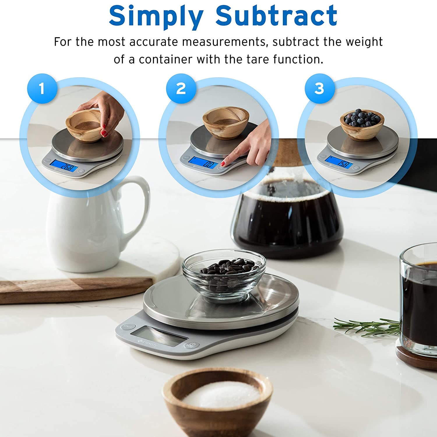 Etekcity Digital Food Scale Kitchen Cooking Baking Meal Prep Dieting Weight Loss