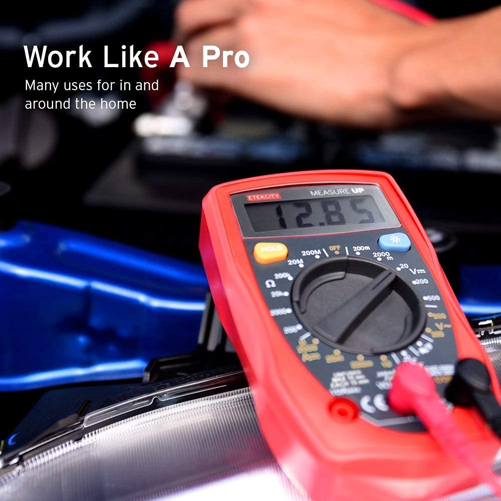 Etekcity Digital Multimeter Voltage Tester Volt Ohm Amp Meter Resistance Test