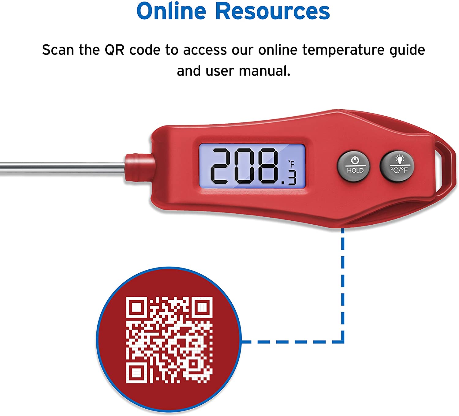 Etekcity EMT100 Digital Instant Read Meat Thermometer Kitchen Cooking Food BBQ