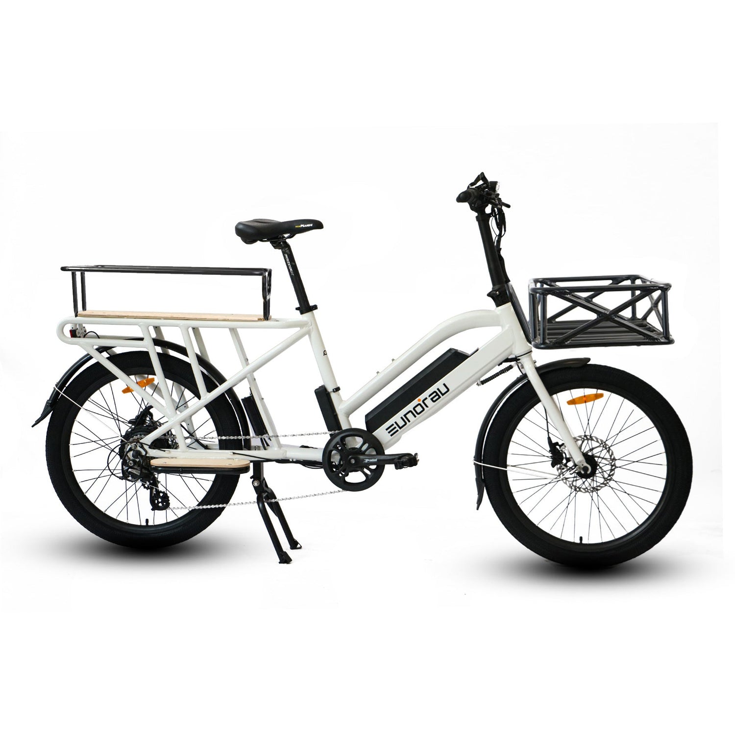 EUNORAU Max-Cargo Electric Bike with Rear Hub Motor Dual Battery E-Bike Bicycle