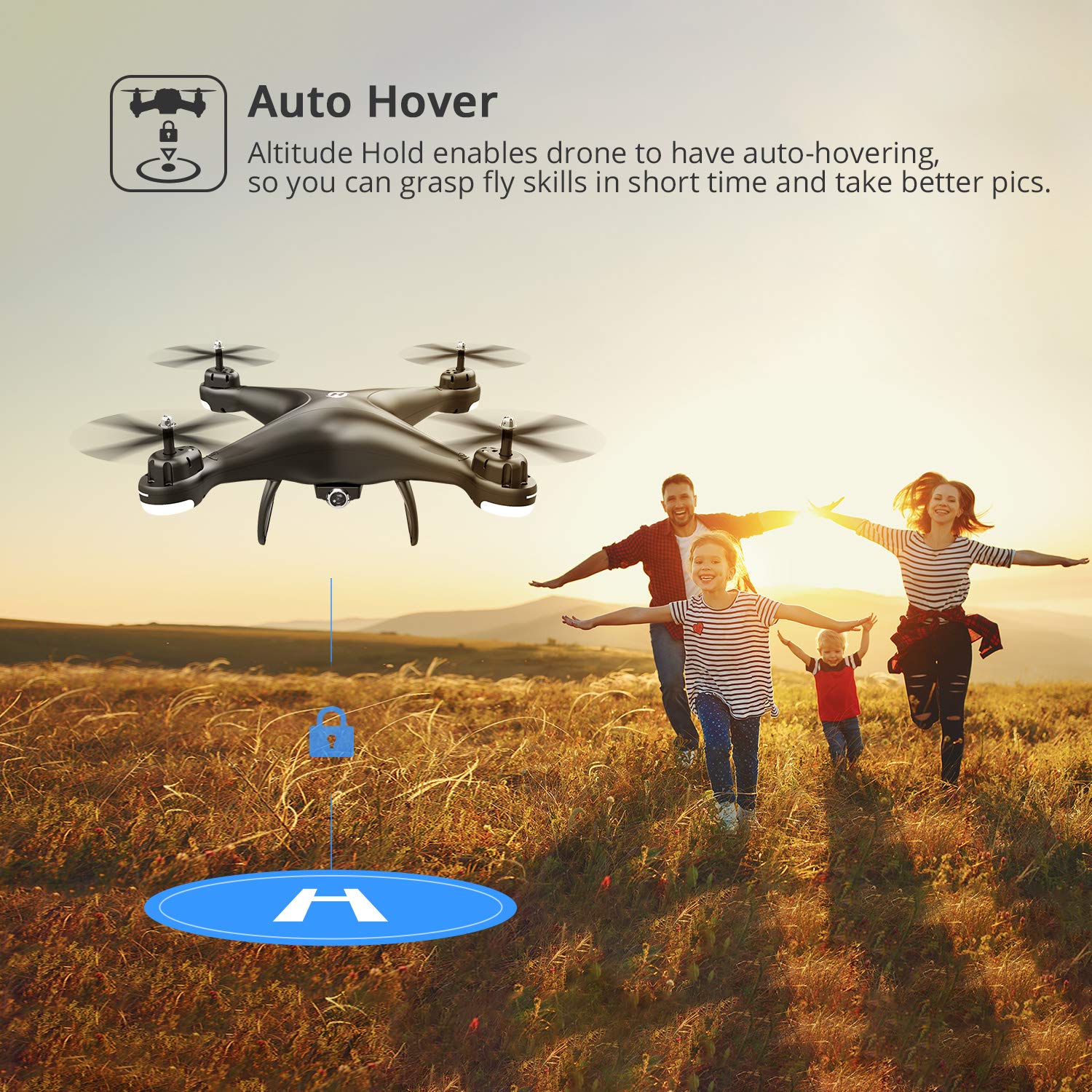 Holy Stone HS110D FPV RC Drone 1080P HD Camera Live Video 120° Quadcopter