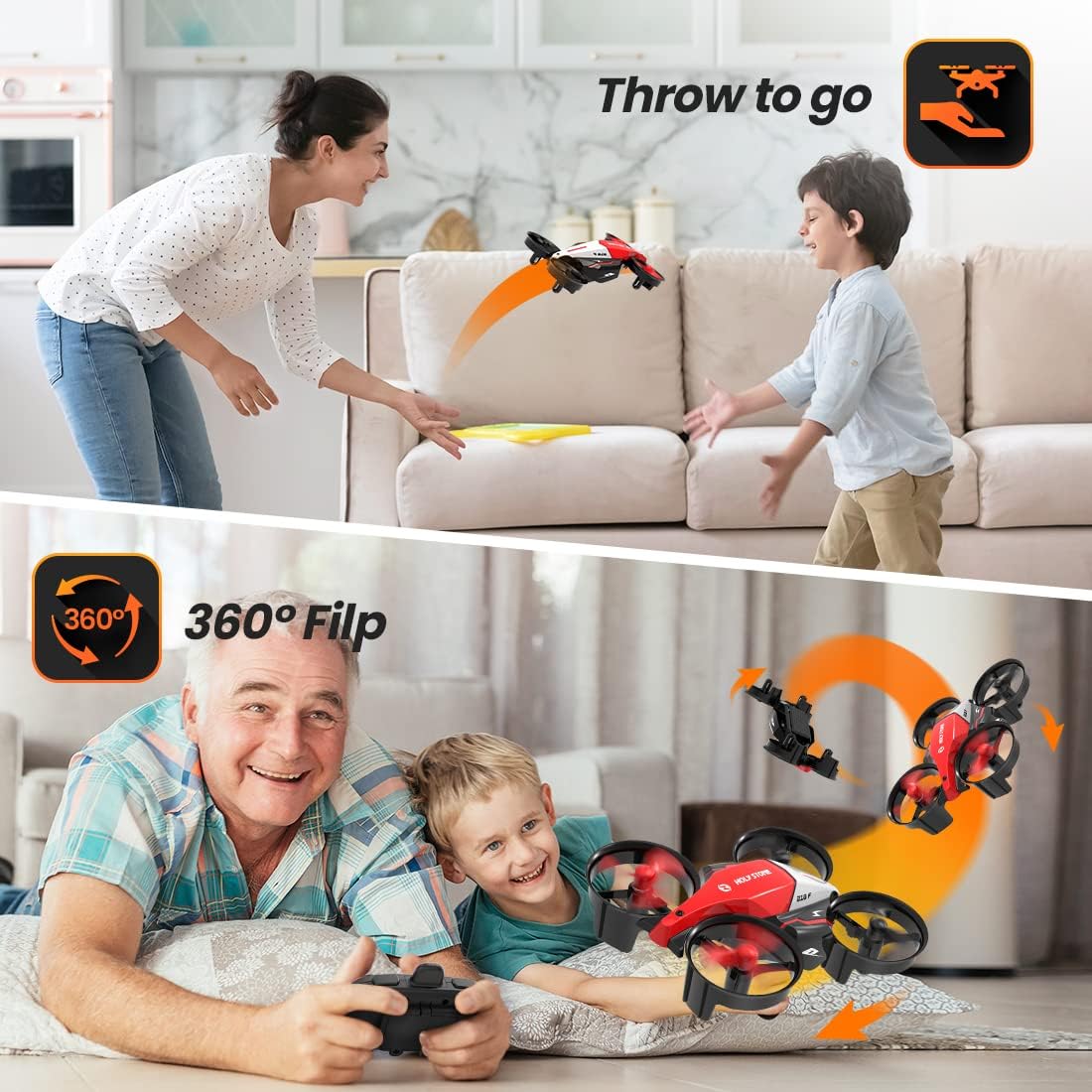 Holy Stone HS210F Mini Drone for Kids Small Indoor RC Quadcopter Helicopter