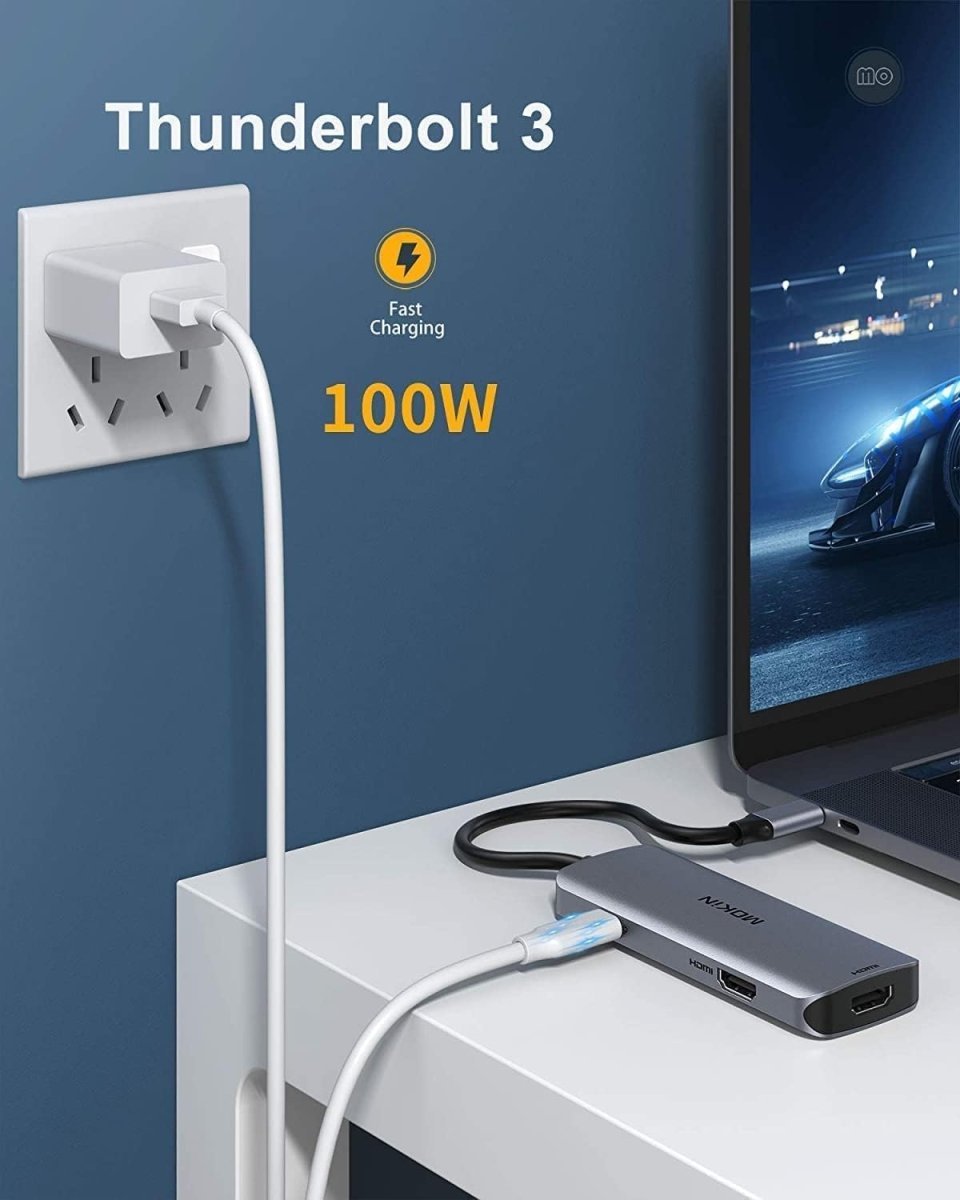 MOKiN USB C Hub Docking Station USB C to Dual HDMI Adapter for Windows Laptops