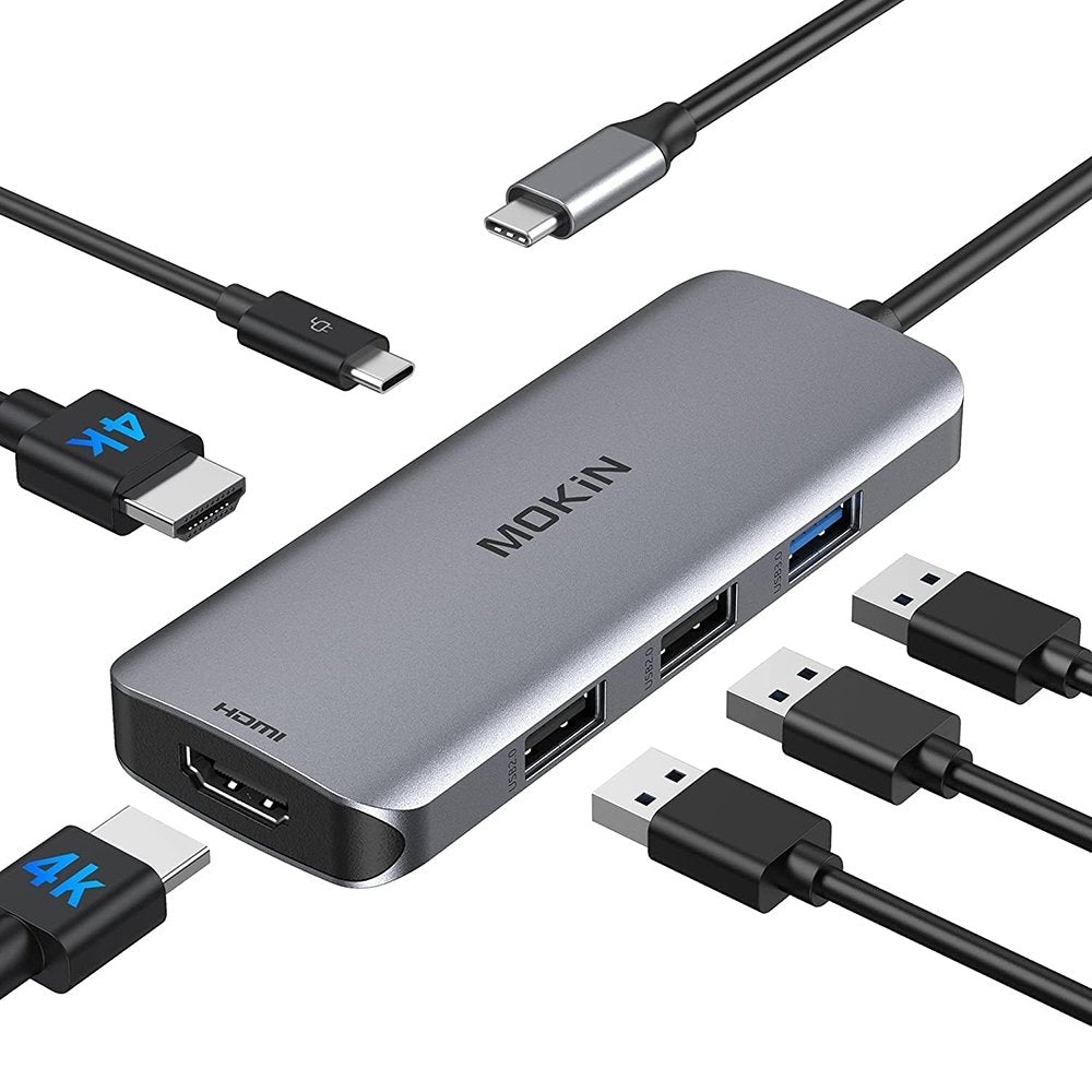 MOKiN USB C Hub Docking Station USB C to Dual HDMI Adapter for Windows Laptops
