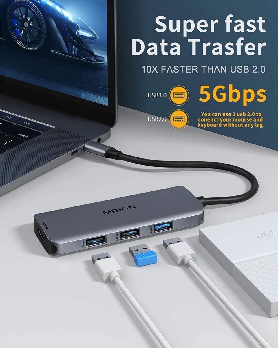 MOKiN USB C Hub Docking Station USB C to Dual HDMI Adapter for Windows Laptops