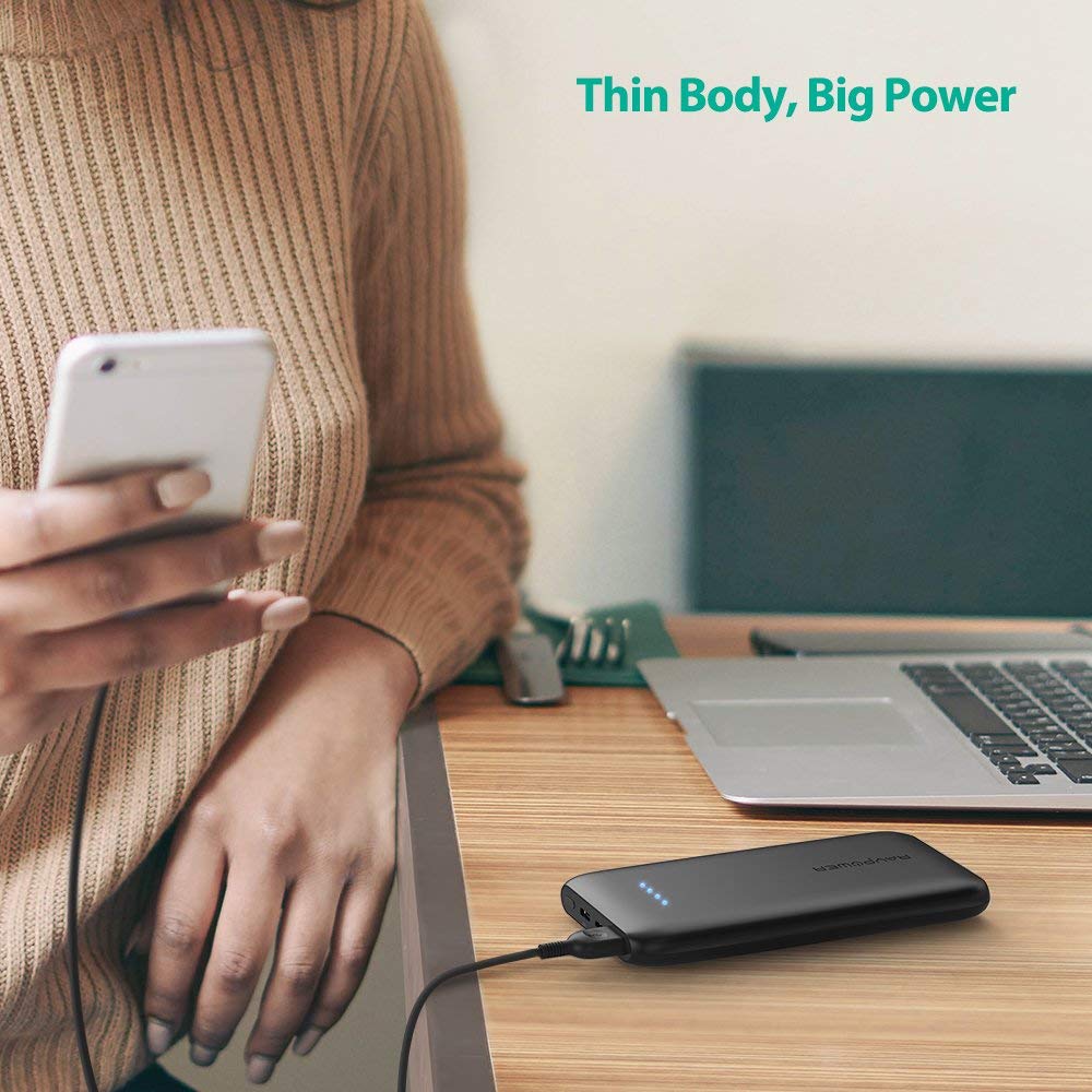 RAVPower 10000mAh 5V 3A USB-C Port Ultra Slim Power Bank