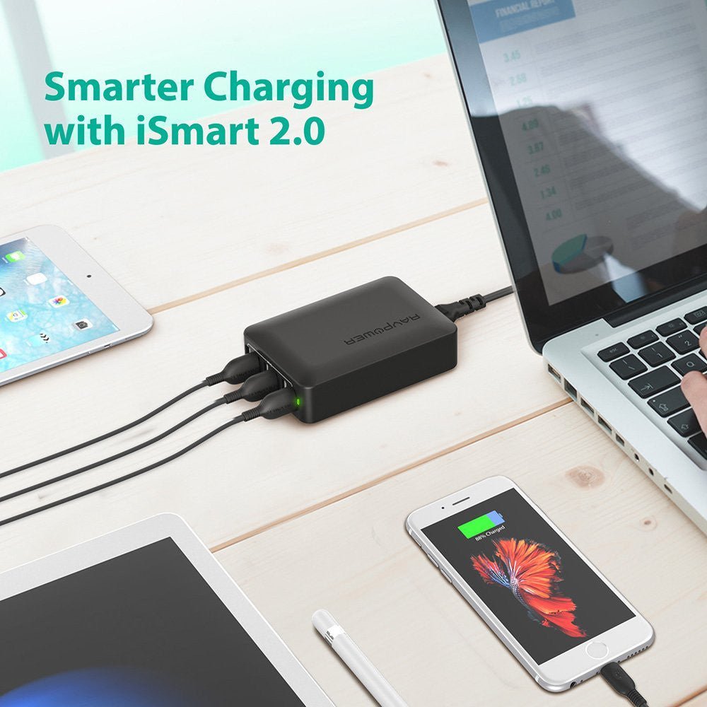 RAVpower 60W 12A 6 USB Port USB Charger