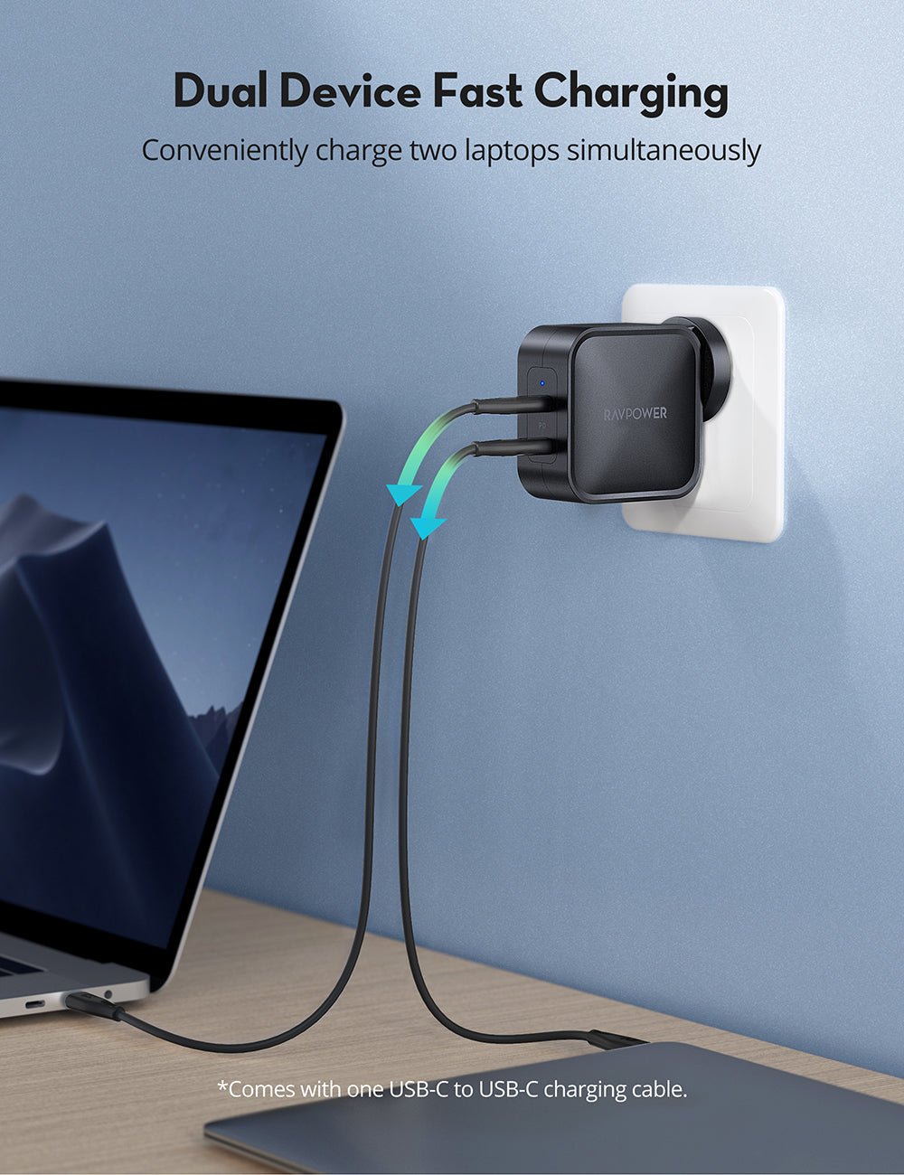 RAVPower 90W USB C PD 3.0 GaN Wall Charger Type C Fast Charging Adapter AU PLUG
