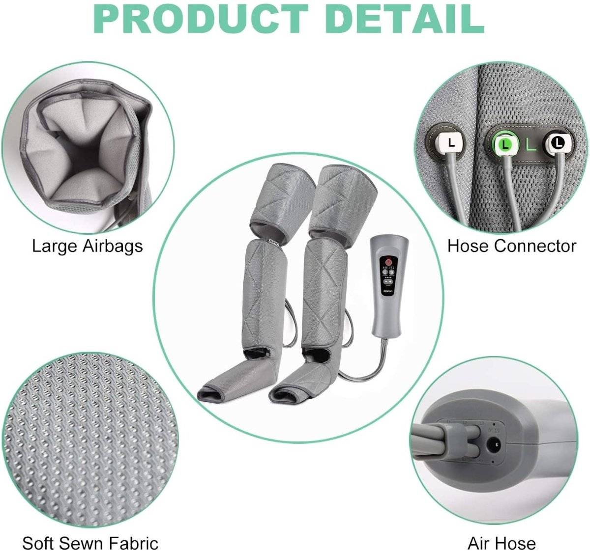 RENPHO Leg Massager for Relaxation Calf Feet Thigh Massage Sequential Wraps