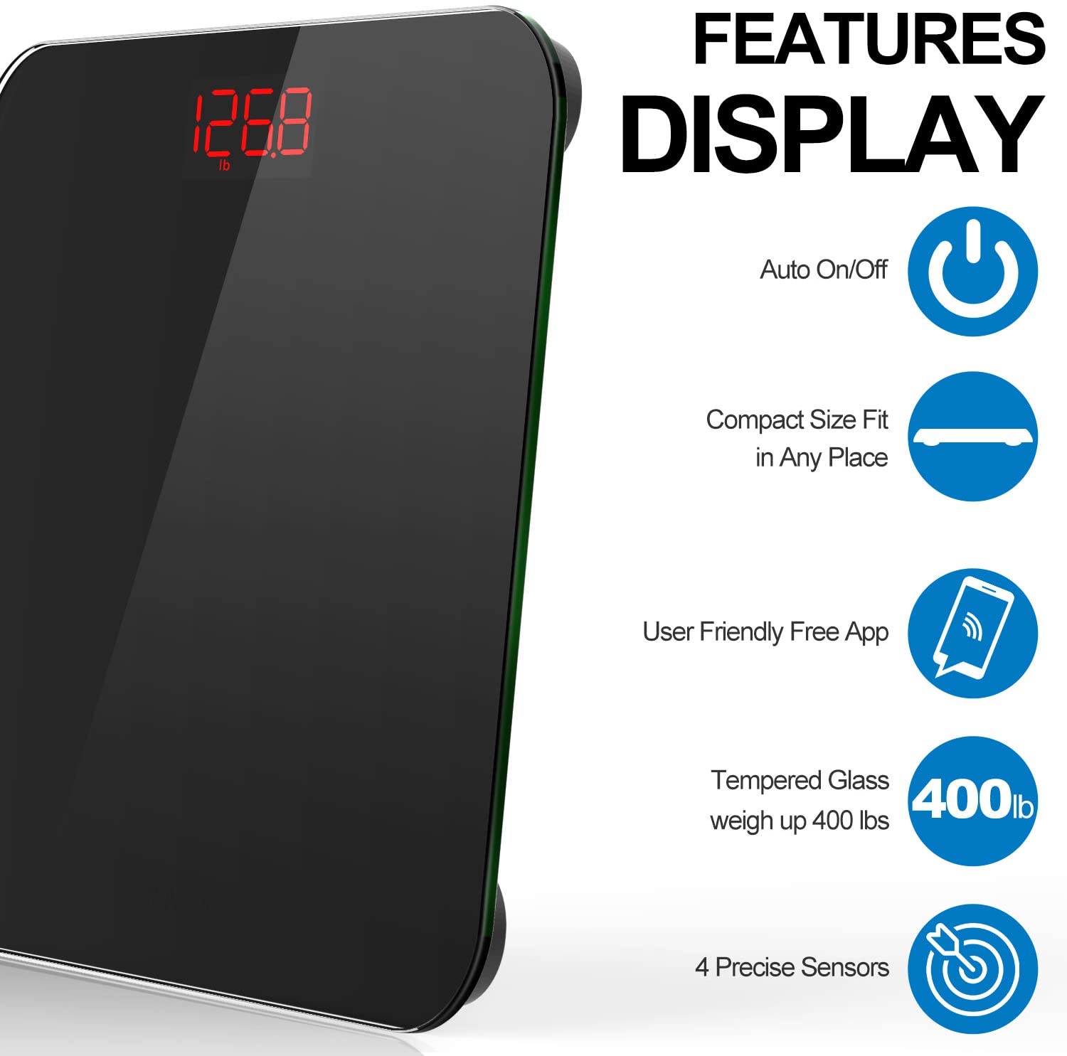 RENPHO Bathroom Scale Digital Weight BMI Smart Weighing Body LED Bluetooth App