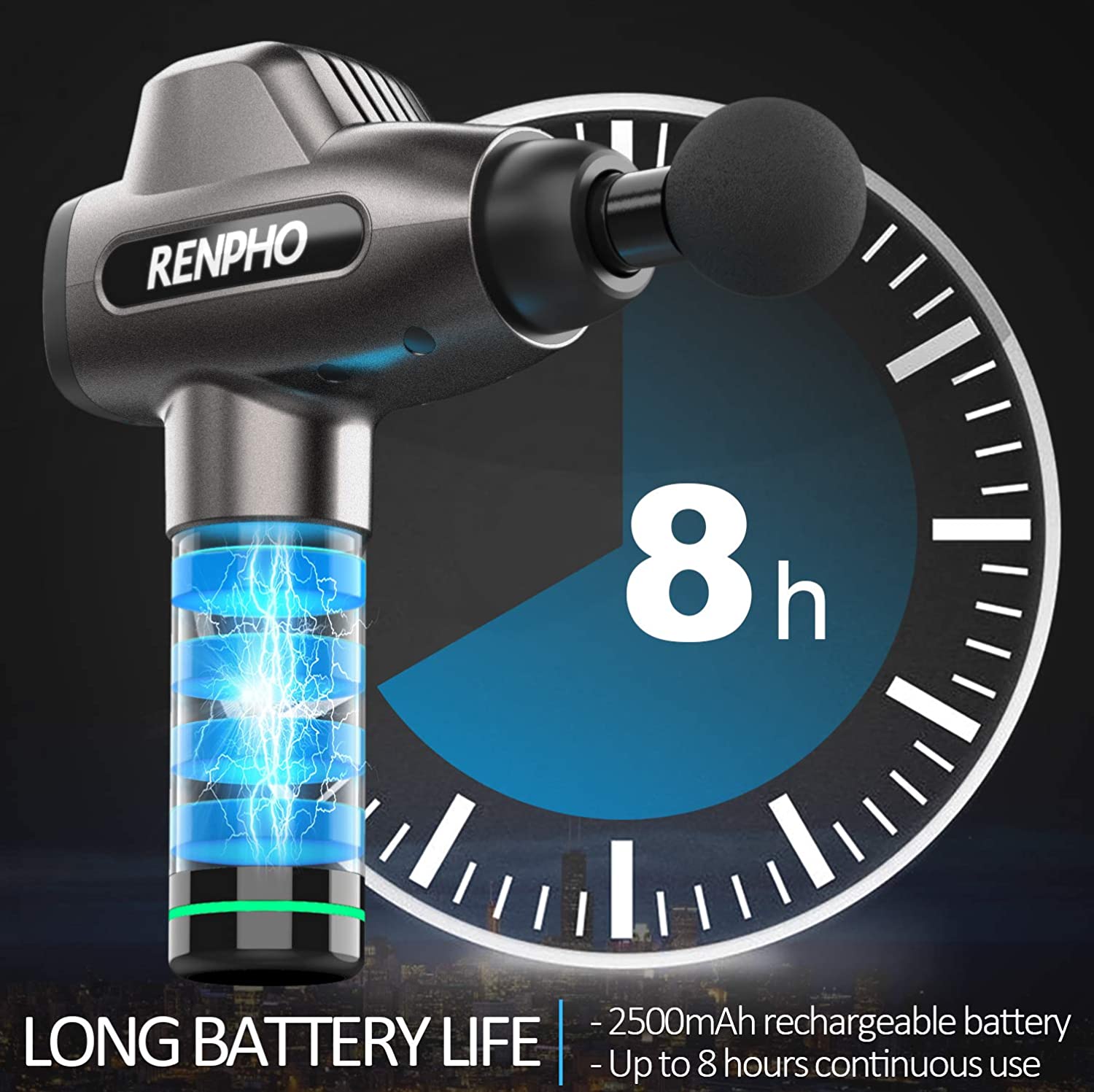 RENPHO C3 Deep Tissue Muscle Massage Gun Powerful Percussion Massager Handheld