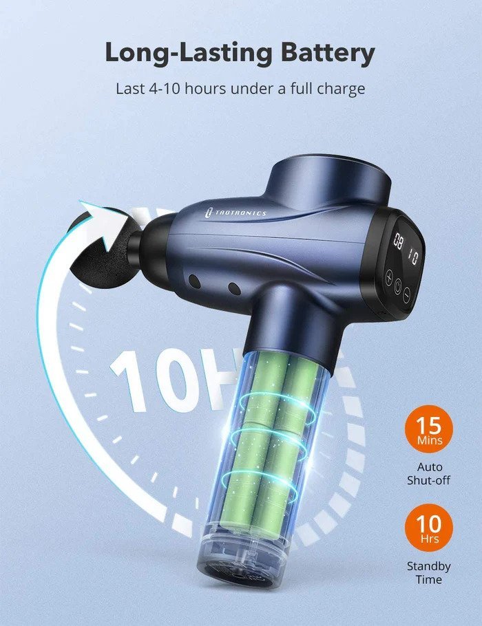 Taotronic Massage Gun Deep Tissue Percussion Muscle Handheld Portable Massager