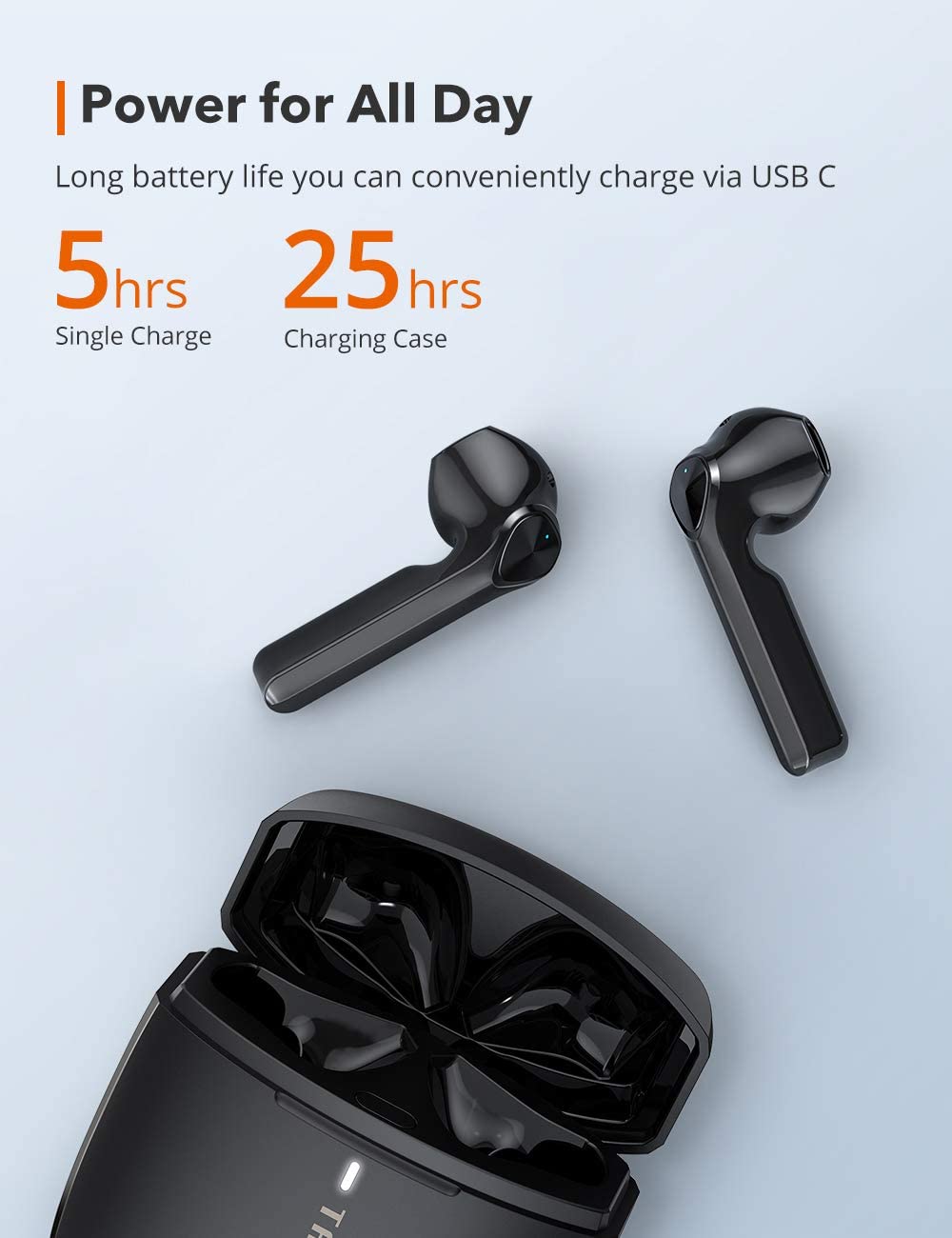 Taotronics SoundLiberty 92 True Wireless Earbuds Bluetooth Earphone Headphones