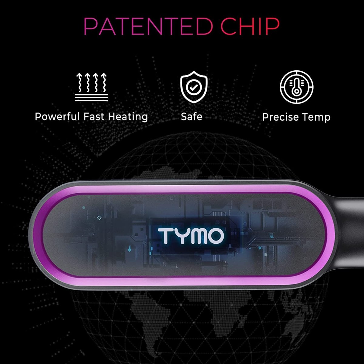 TYMO Hair Straightener Brush Straightening Comb and Iron 20s Fast Heating 5 Temp AU VERSION