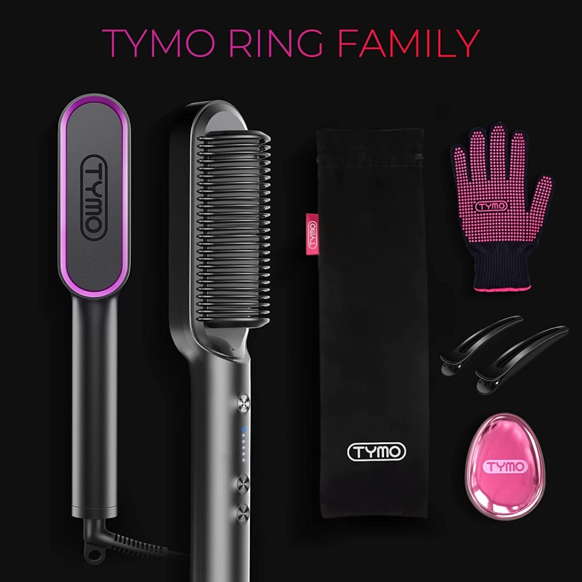 TYMO Hair Straightener Brush Straightening Comb and Iron 20s Fast Heating 5 Temp AU VERSION