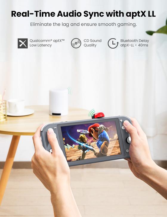 UGREEN Bluetooth 5.0 Transmitter Compatible for Nintendo Switch Audio Adapter