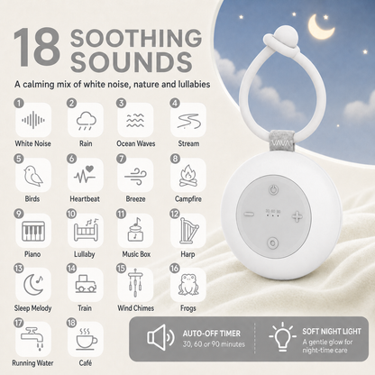 VAVA VA-CL005 Portable White Noise Machine with Night Light