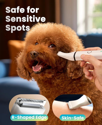 Oneisall Dog Clippers with Double Blades Cordless Small Pet Hair Grooming Trimmer Low Noise