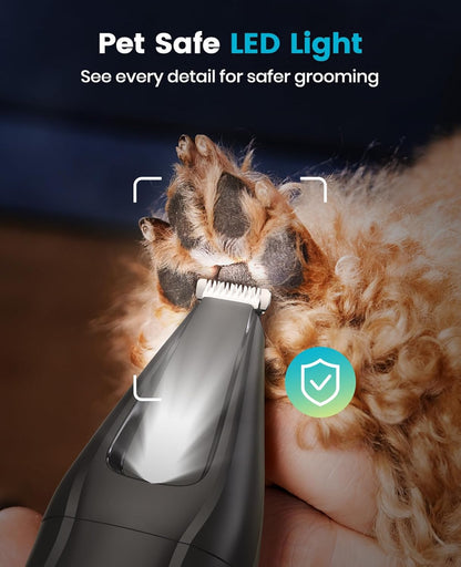Oneisall Dog Clippers &amp; Paw Trimmer 4 in 1 Grooming Kit Cordless Silent Pet Shaver