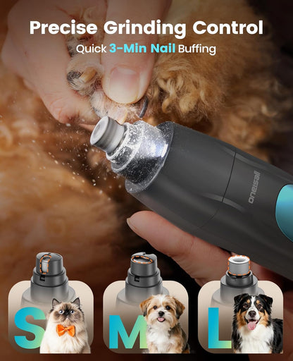 Oneisall Dog Clippers &amp; Paw Trimmer 4 in 1 Grooming Kit Cordless Silent Pet Shaver