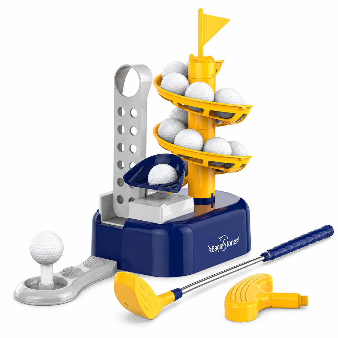 Eagle Stone Kids Golf Toys Set Outdoor Lawn Sport Toy Training Golf Balls & Clubs Equipment