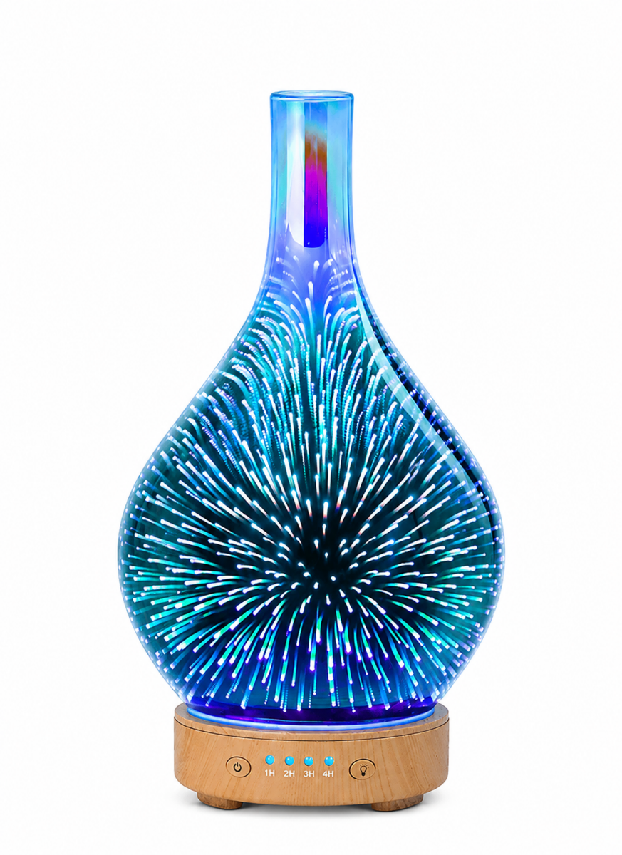 Anjou 3D Glass Essential Oil Diffuser Ultrasonic Aromatherapy Humidifier