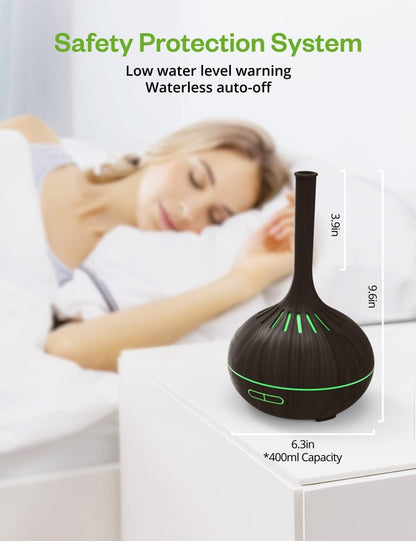 Anjou Essential Oil Diffuser 400ml Cool Mist Humidifier 2 in 1 design