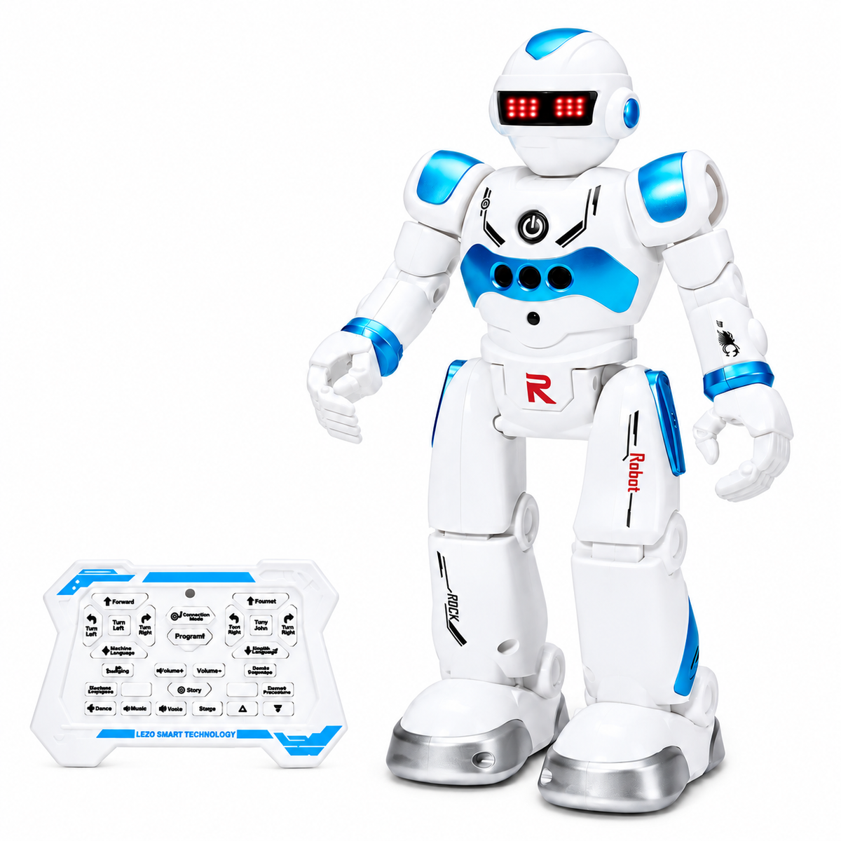 DEERC Robot Toys for Kids Boys Smart Programmable Remote Control Robots Toy Gift