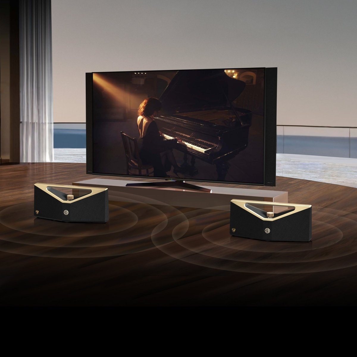 BUGANi Brief Pro Lamborghini Edition Bluetooth Speaker 160W Hi-Res Audio