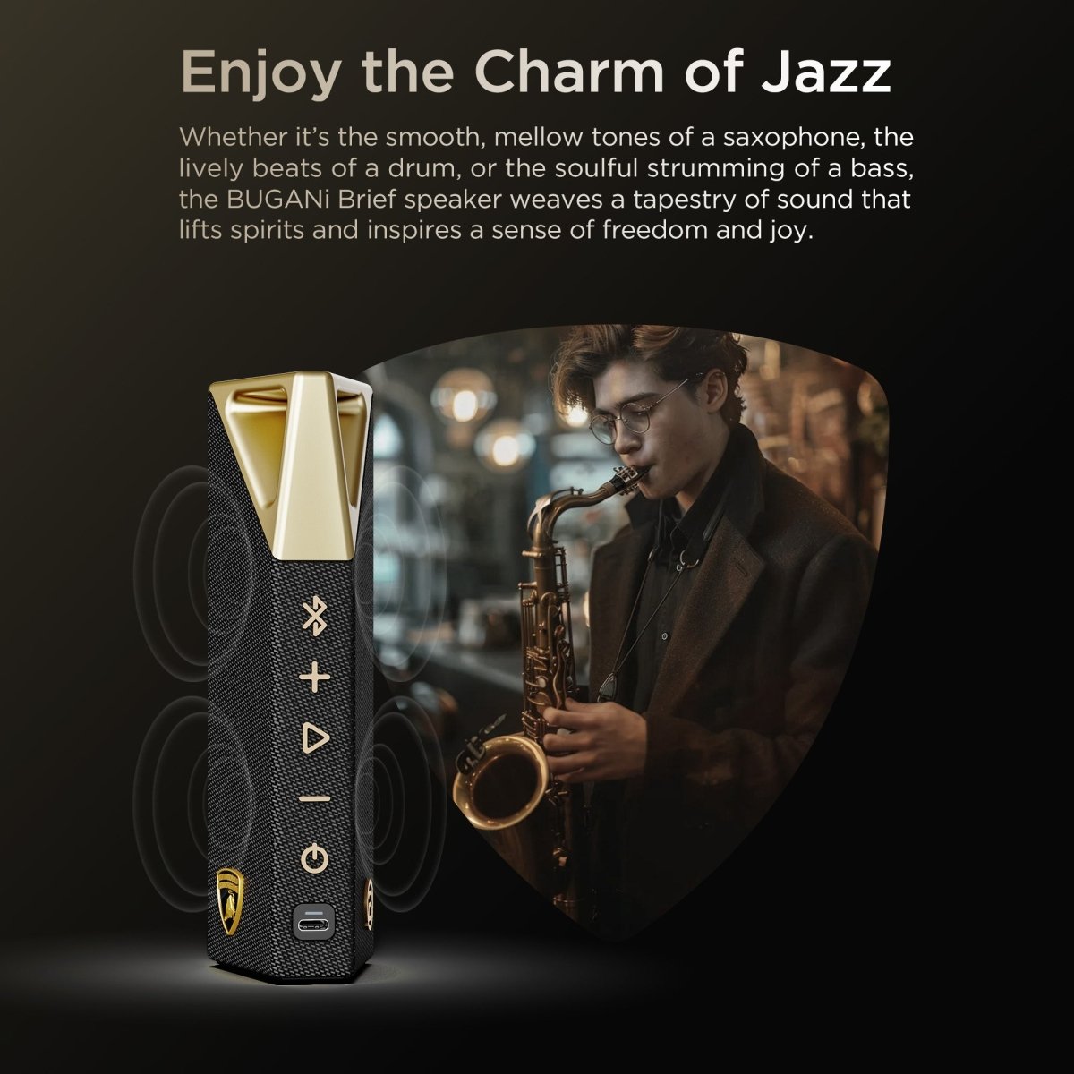 BUGANi Brief Ultra Lamborghini Edition Bluetooth Speaker Portable Hi-Res Audio