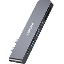 CHOETECH USB C Hub 7-in-1 USB C Hub Adapter with Thunderbolt 3 PD 100W 4K HDMI