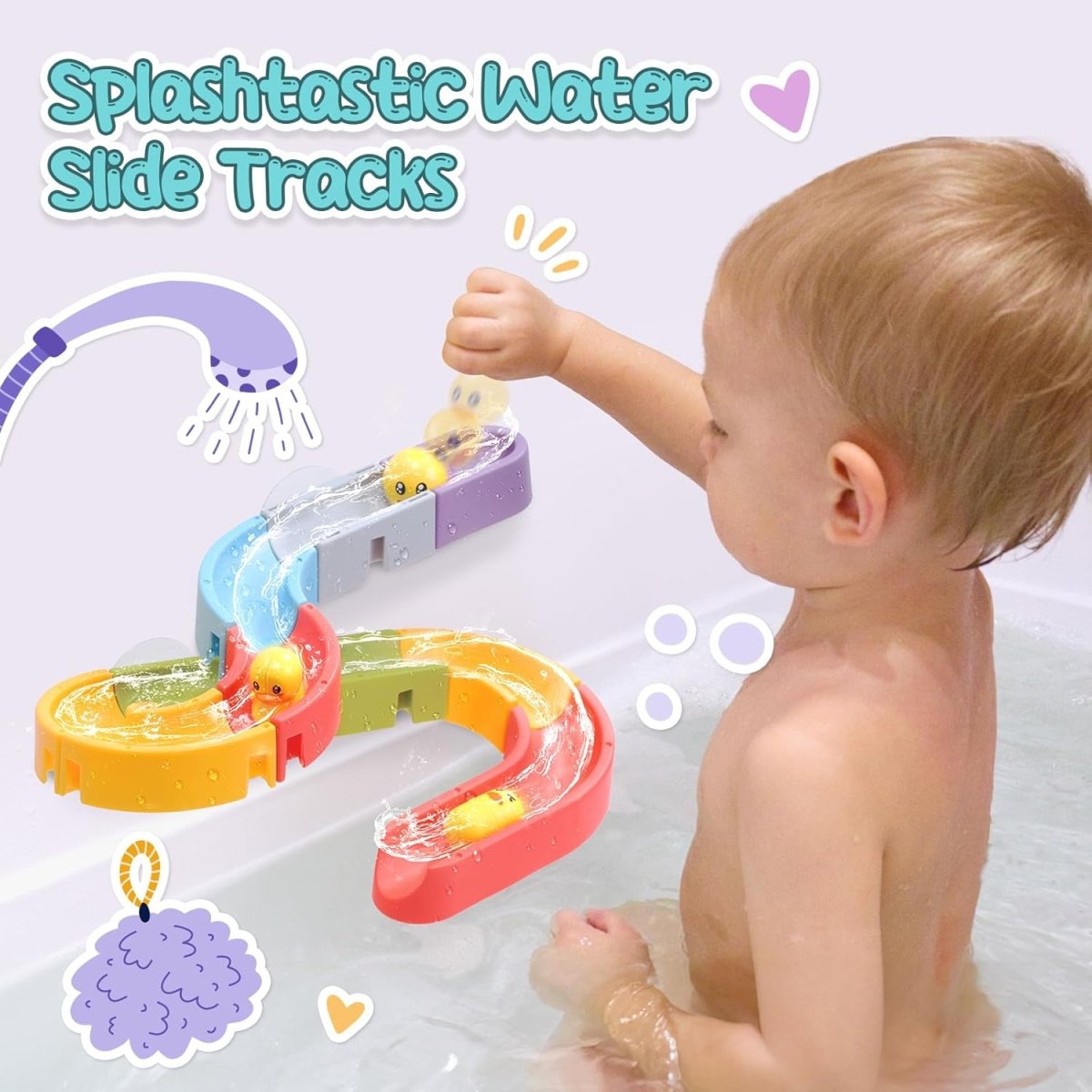 CUTE STONE Baby Bath Toys Floating Squirting Bathtub Toy Toddler Shower Playset