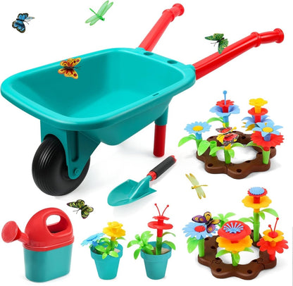CUTE STONE Kids Gardening Tool Set Garden Toys Flower Garden Building Toy