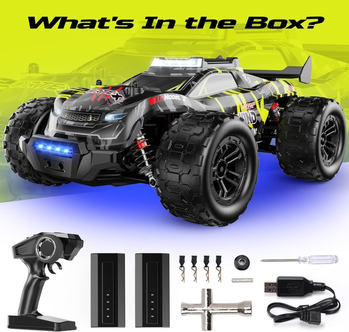 DEERC 1:14 Fast Brushless RC Car 4x4 Offroad Monster Truck Remote Control Truck