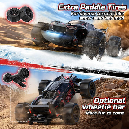 DEERC 1:14 Fast Brushless RC Car Off-road Remote Control Monster Truck