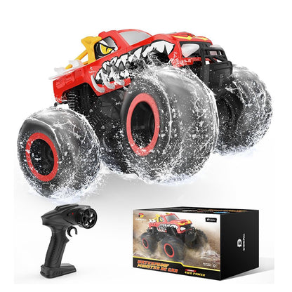 DEERC 1:16 Amphibious RC Monster Trucks IPX7 Waterproof Remote Control Car 4WD