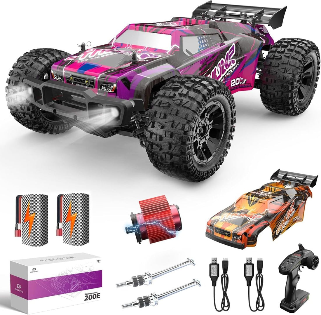 DEERC 200E Brushless High Speed RC Car 1:10 Large 4WD Remote Control Monster Truck