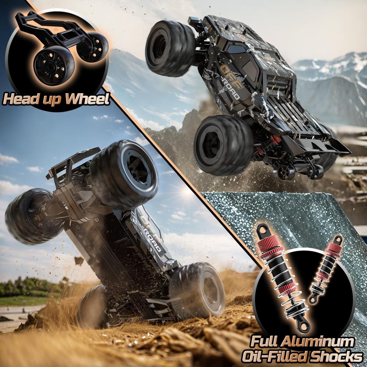 DEERC 9309E All Terrain Fast RC Cars Off Road 4WD Remote Control Monster Truck