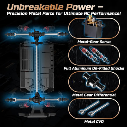 DEERC 9309E All Terrain Fast RC Cars Off Road 4WD Remote Control Monster Truck