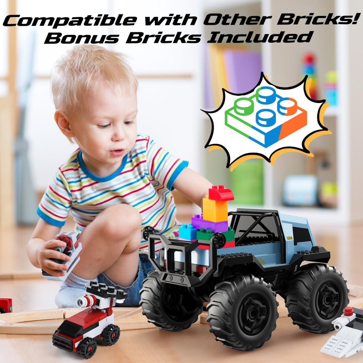 DEERC Amphibious Remote Control Car Monster Truck Toys Waterproof RC Stunt Cars