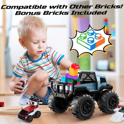 DEERC Amphibious Remote Control Car Monster Truck Toys Waterproof RC Stunt Cars