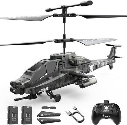 DEERC Apache RC Helicopter for Kids &amp; Adults Military Remote Control Toy