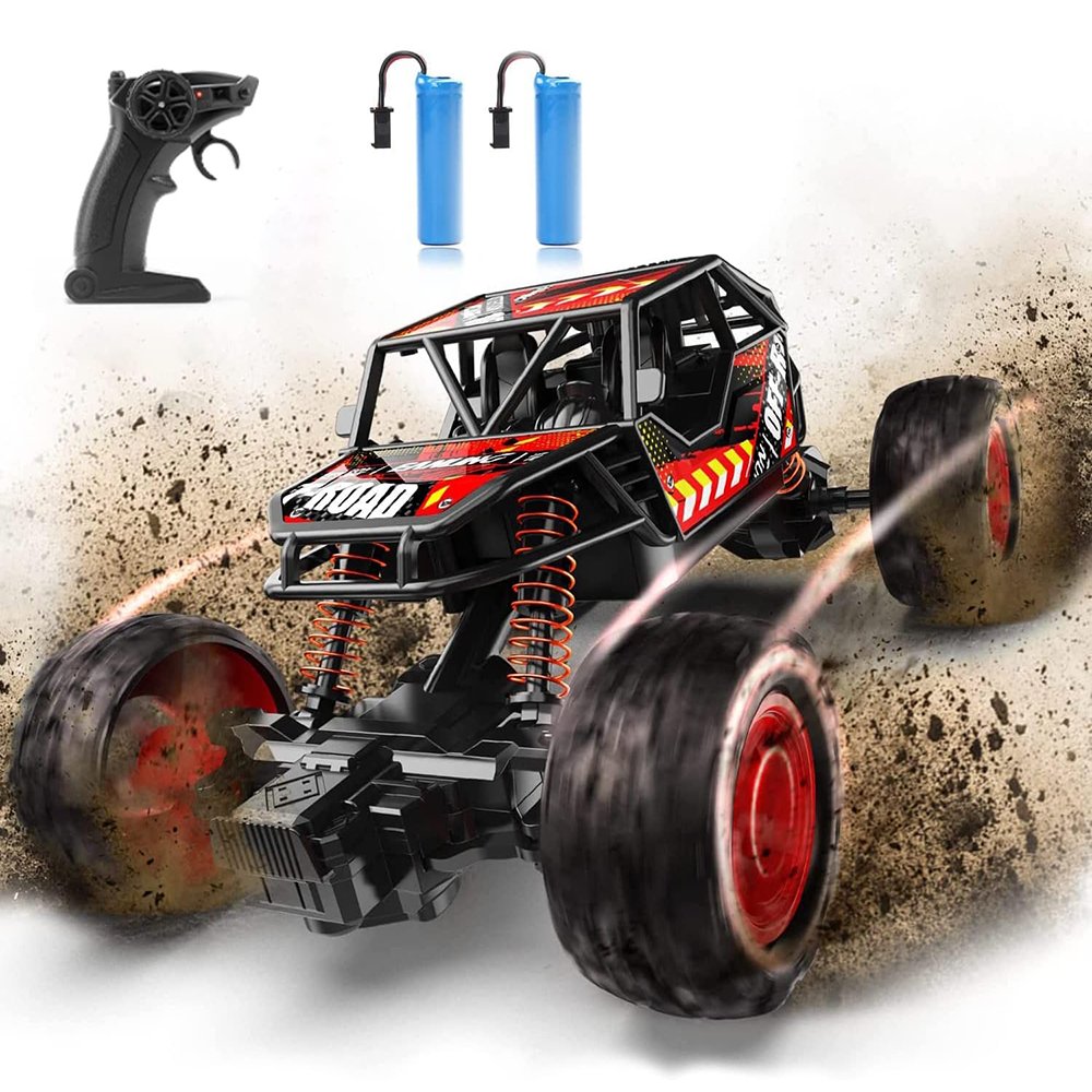 DEERC DE66 Remote Control Car 2.4G RC Monster Truck Crawler W/ Metal Shell