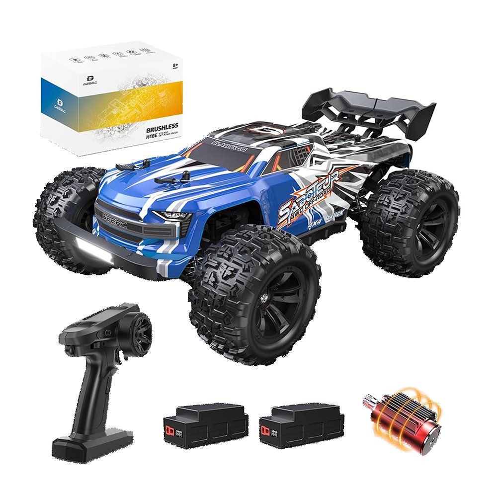 DEERC H16E Brushless Racing Remote Control Car 1:16 Scale 4X4 RC Monster Truck